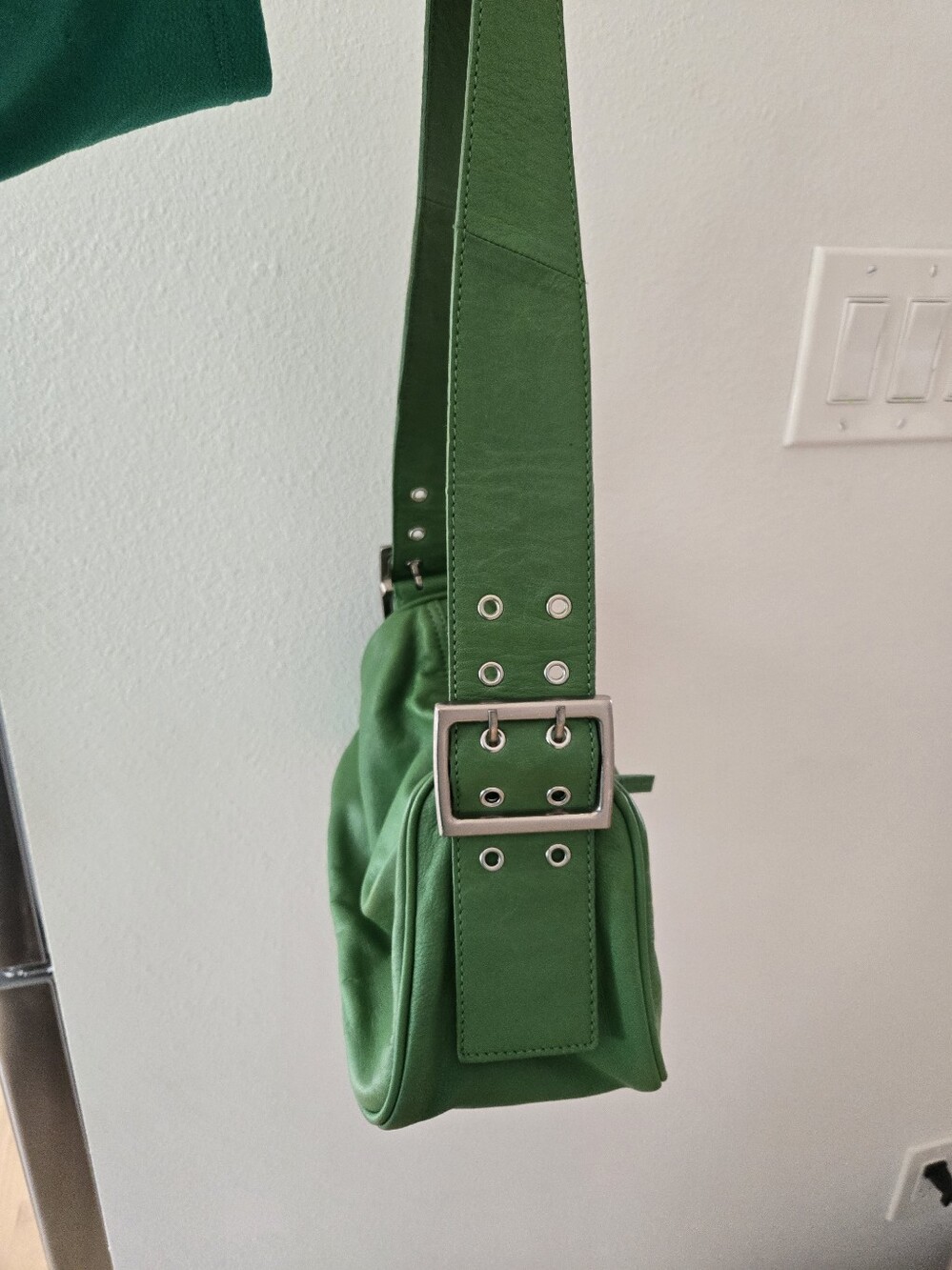 Free People Emerald Green Zip-Top Crossbody